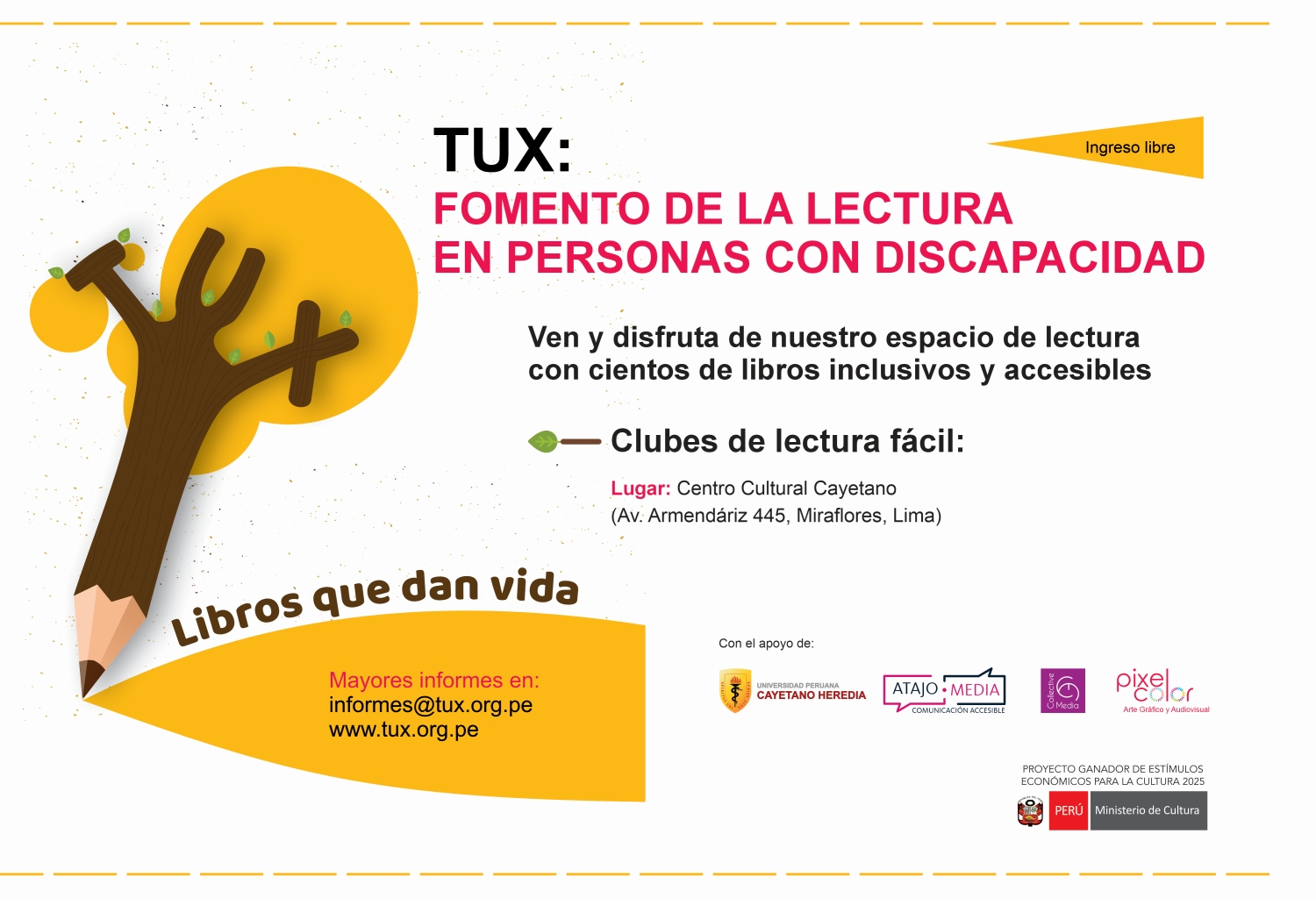 Diseño del poster del taller de clubes de lectura.cto T